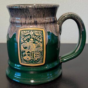 BONES COFFEE IRISH CREAM Deneen Pottery Handcrafted Drip Glaze Mug ~ Skeleton